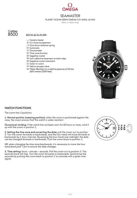 omega seamaster reference guide|Omega Seamaster manual pdf.